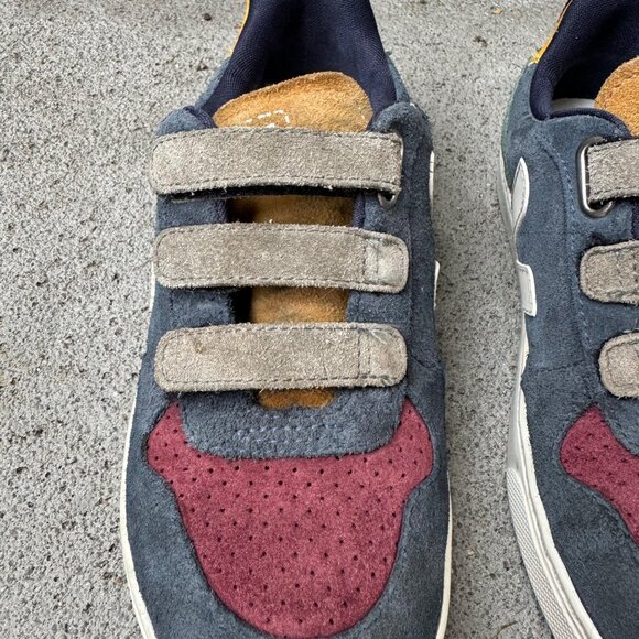 VEJA Multicolor V-10 Nautico Sneakers Boys US 3 Euro 34 Colorblock Suede Shoes - Picture 9 of 11